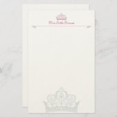 Little Princess Personalized Note paper Briefpapier (Voorkant / Achterkant)