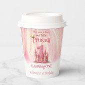 Little Princess Pink Castle 1e verjaardag Papieren Bekers (Voorkant)