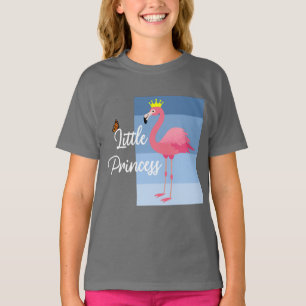 Little Princess Pink Flamingo Design - Girls' Basi T-shirt