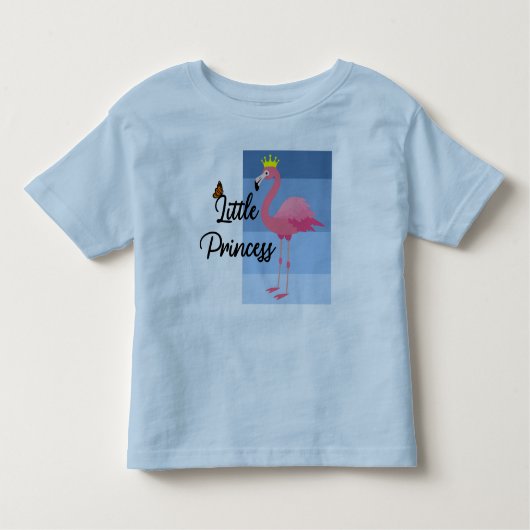 Little Princess Pink Flamingo Design - Toddler Fin Kinder Shirts (Voorkant)