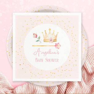 Little Princess Pink Royal Baby shower Servet