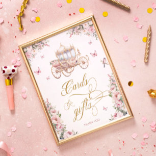 Little Princess Roze Roze Bloemkaarten en Cadeaus Poster