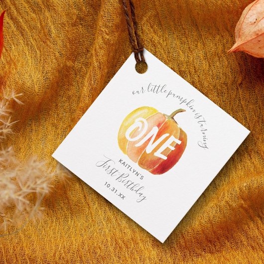 Little Pumpkin 1st Birthday Bedankjes Labels