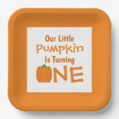 Little Pumpkin 1st Birthday Paper Bord (Voorkant)