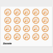 Little Pumpkin 1st Birthday Ronde Sticker (Vel)