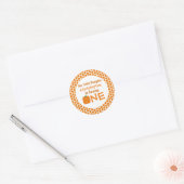 Little Pumpkin 1st Birthday Ronde Sticker (Envelop)