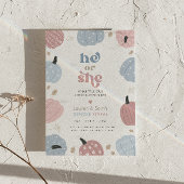 Little Pumpkin Autumn Gender Reveal Party Kaart