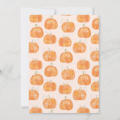 Little Pumpkin Autumn Herfst Baby shower Kaart (Achterkant)