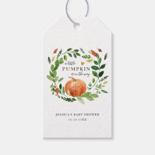 Little Pumpkin Autumn Herfst Bedankt Greenery Cadeaulabel