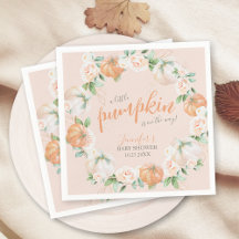 Little Pumpkin Autumn Waterverf Gold Baby shower