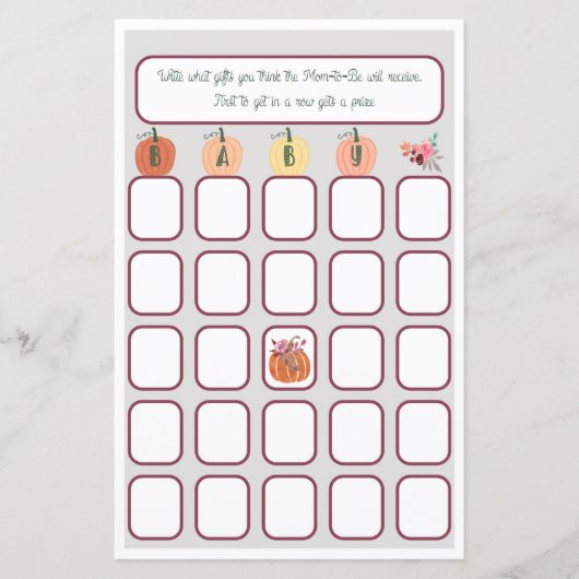 Little Pumpkin Baby Bingo (Voorkant)