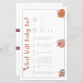 Little Pumpkin Baby Predictor (Voorkant / Achterkant)