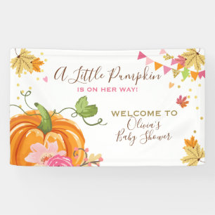 Little Pumpkin Baby shower Banner Herfst Autumn Gi