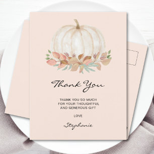 Little Pumpkin Baby shower Bedankt Briefkaart