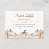 Little Pumpkin Baby Shower Diaper Raffle Ticket Informatiekaartje (Voorkant)