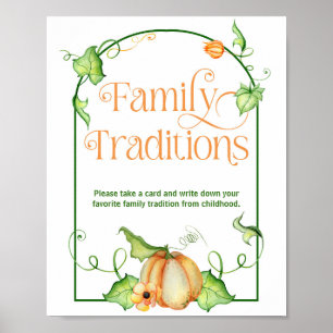 Little Pumpkin Baby shower familie tradities spel Poster