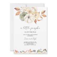 Little Pumpkin Baby shower Invitation, Herfst