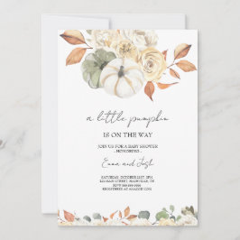 Little Pumpkin Baby shower Invitation, Herfst Kaart
