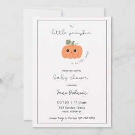 Little Pumpkin Baby Shower Invitation Kaart