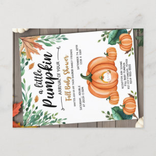 Little Pumpkin Baby shower Invitation Uitnodiging Briefkaart