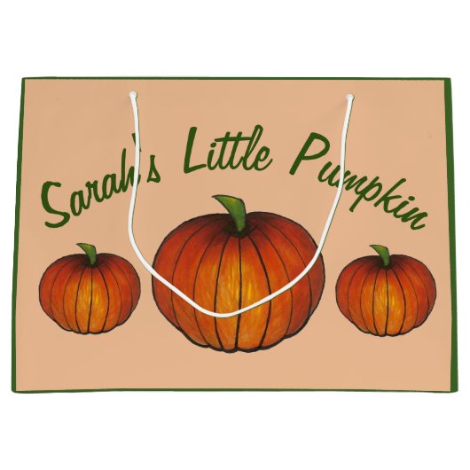 Little Pumpkin Baby shower New Arrival Autumn Herf Groot Cadeauzakje (Voorkant)