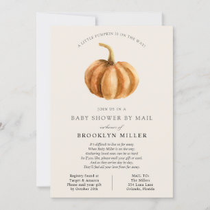 Little Pumpkin Baby shower per Mail Kaart