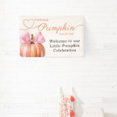 Little Pumpkin Baby shower Ribbon – Romantisch Sal Spandoek (Insitu)