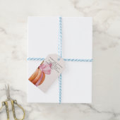 Little Pumpkin Baby shower – Roze Bow Herfst Cadeaulabel (Met Touw)