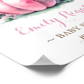 Little Pumpkin Baby shower Sign – Roze Poster (Hoek)