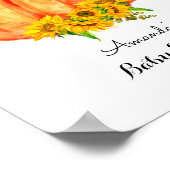 Little Pumpkin Baby shower Welcome Poster (Hoek)