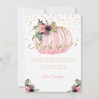 Little Pumpkin Birthday Bedankt voor je kaartje