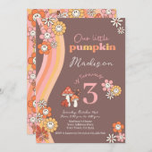 Little Pumpkin Birthday Invitation (Devant / Derrière)