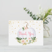 Little Pumpkin Blush Gold Bedankt (Staand voorkant)