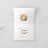 Little Pumpkin Boho Baby shower Bedankt Card (Binnen)