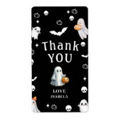 Little Pumpkin Boo – Halloween Baby Shower Etiket (Voorkant)