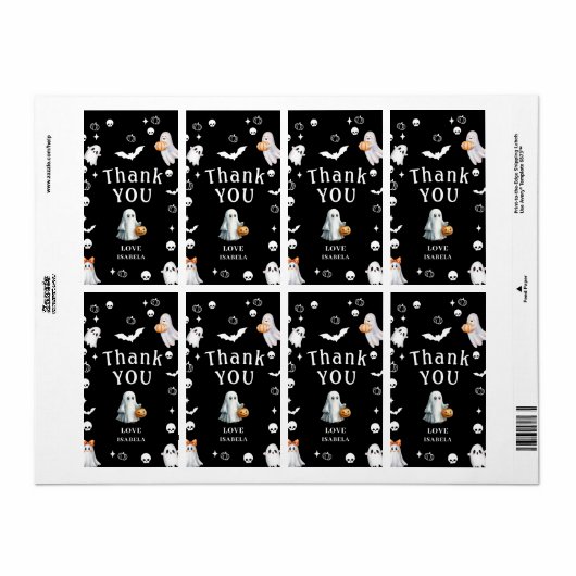 Little Pumpkin Boo – Halloween Baby Shower Etiket (Full Sheet)