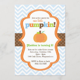 Little Pumpkin (Boy's) verjaardagsfeestje uitnodig Kaart