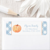 Little Pumpkin eerste verjaardagsblauid-adres Etiket (Insitu)