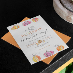 Little Pumpkin est en route Invitation Baby Shower
