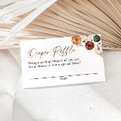 Little Pumpkin Fall Baby Shower Diaper Raffle Informatiekaartje