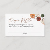 Little Pumpkin Fall Baby Shower Diaper Raffle Informatiekaartje (Voorkant)
