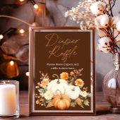 Little Pumpkin Fall Diaper Raffle Baby Shower Sign Foto Afdruk
