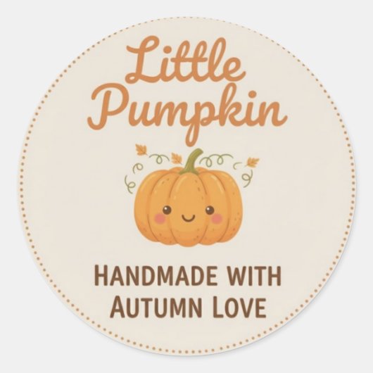 Little Pumpkin Fall Sticker (Devant)