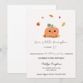 Little Pumpkin First Birthday Invitation (Devant / Derrière)