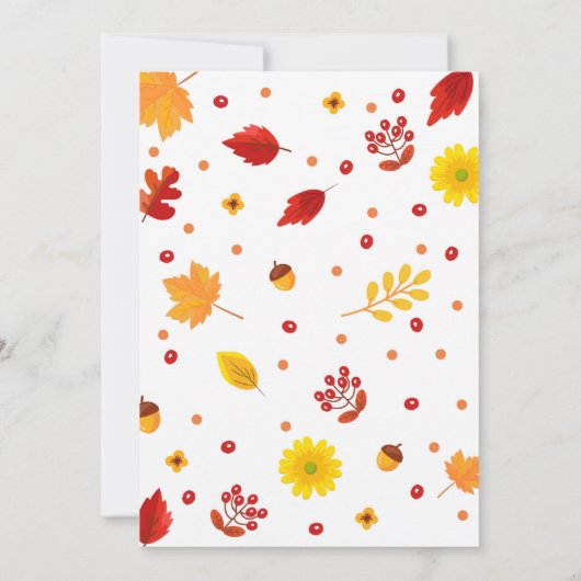 Little Pumpkin First Birthday Invitation Kaart (Achterkant)