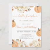 Little Pumpkin First Birthday Kaart (Voorkant)