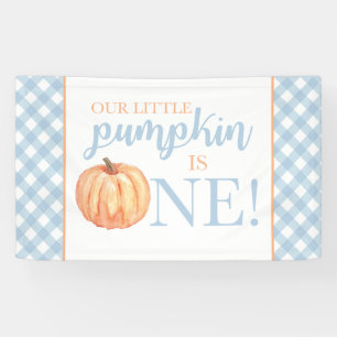 Little Pumpkin First Birthday Pastel Blue Spandoek
