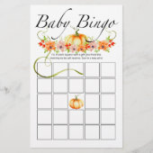 Little pumpkin floral baby bingo (Voorkant)