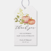 Little Pumpkin Gender Neutral Herfst Baby shower Cadeaulabel (Voorkant)