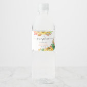 Little Pumpkin Gender Neutral Herfst Baby shower Waterfles Etiket (Voorkant)